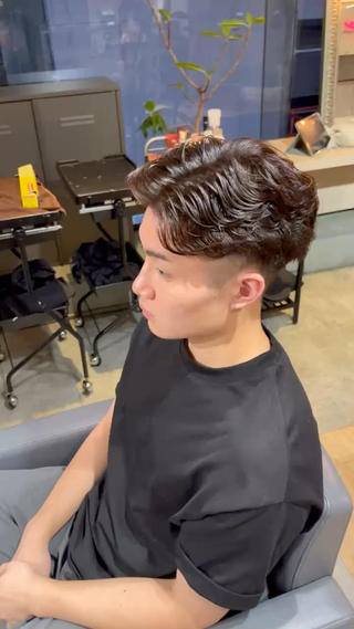 パーマ 川副/シャドウ/ 波巻き/メンズパーマのヘアスタイル