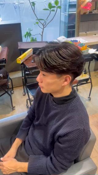 パーマ 川副/シャドウ/ 波巻き/メンズパーマのヘアスタイル