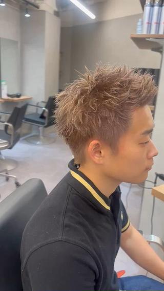 ショート カラー メンズ 安藤 晴大のヘアスタイル