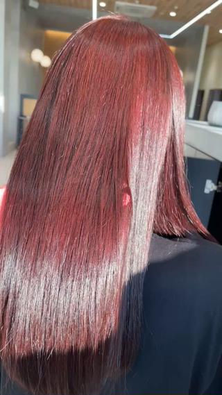 ブリーチなし
#ワインレッド 