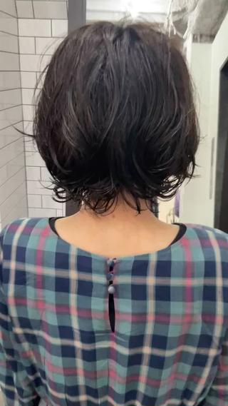 外ハネボブパーマ再現性抜群のボブパーマ 