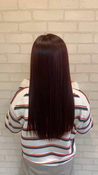 ブリーチなしレッドカラー 