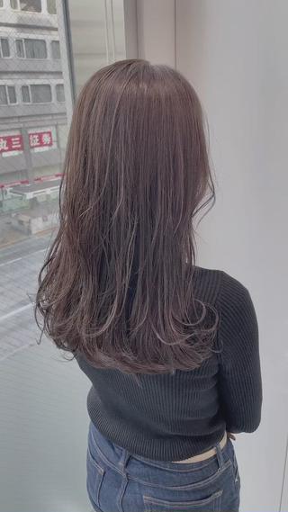 ＃グレージュ　#暗髪　#透明感 