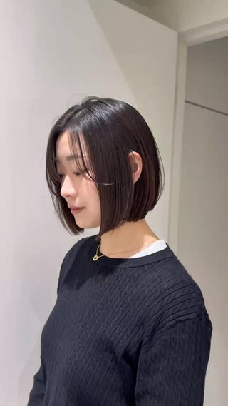 乾かすだけでまとまるぱっっとボブ 