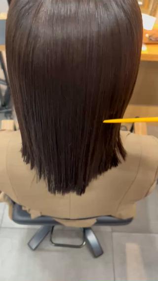 ミディアム レイヤー/縮毛矯正 /新宿/佐藤巧己✨のヘアスタイル