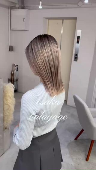 カラー 心斎橋ブリーチ特化 rikitoのヘアスタイル