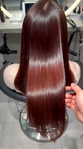 ロング カラー ブリなしWカラー✨️ 髪質改善【タケル】のヘアスタイル