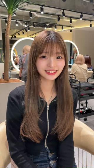 ロング カラー ブリなしWカラー✨️ 髪質改善【タケル】のヘアスタイル