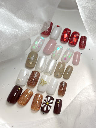 2月定額デザイン
色変更、相談可

定額デザインはこんな方におすすめ！
☆デザインを考えるのが苦手
☆特にこだわりはないけど、デザインありのネイルがしたい
☆お得にデザインネイルがしたい！
などなど 