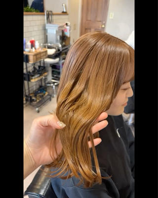 カラーデビュー#初ブリーチ #初カラー #グレーベージュ 