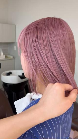 ショート カラー レイヤー専門家 ダブルカラー修のヘアスタイル