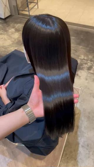 ロング 梅田髪質改善 韓国カット/星野綾哉のヘアスタイル