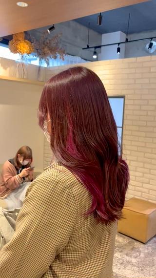 セミロング 髪質改善 HALO hair salon【ヘイロー】所属・暖色カラー🟥ショウ ✖️ウルフ&レイヤーのヘアスタイル