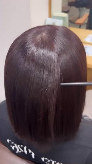 N.のシステムトリートメントでサラサラに
ピンク味のあるブラウンカラー