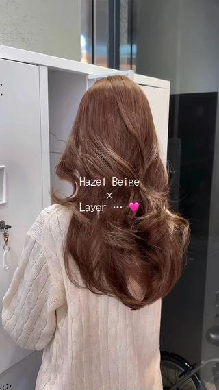大人気ヘーゼルベージュ×たっぷりレイヤーで大人ヘアへ໒꒱