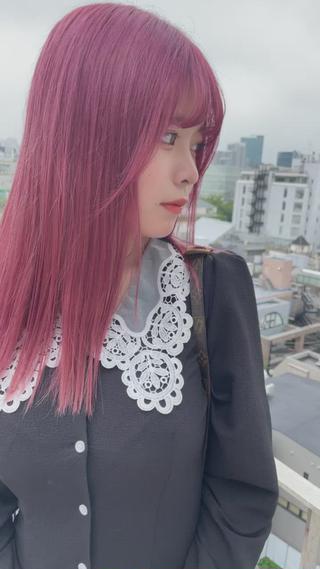 ロング カラー ハッシュカット レイヤー池袋のヘアスタイル