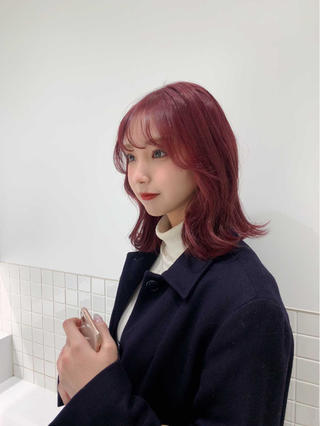 ショート カラー ハッシュカット レイヤー池袋のヘアスタイル