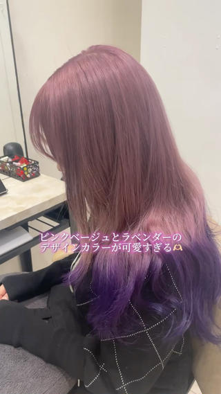 ロング カラー ハッシュカット レイヤー池袋のヘアスタイル
