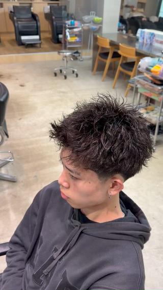 ショート パーマ メンズ fifth天神大名Ⅱ所属・fifth天神 パーマ特化/石橋航海のヘアスタイル