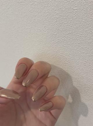 satin color ＋ mirror french 