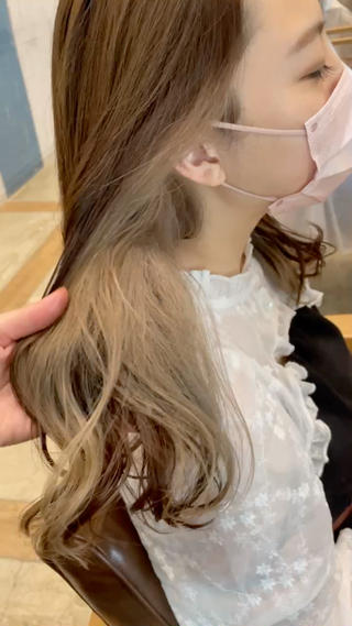 インナーカラーワンブリーチ
【ホワイトベージュ】 