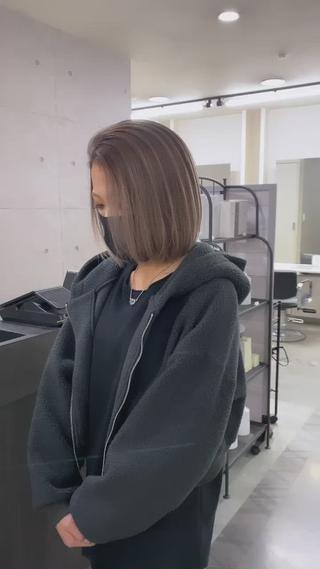 ミディアム カラー ヘアアレンジ SUZU/岡山/矯正 ブリーチ/レイヤーのヘアスタイル