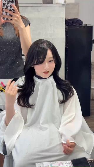 ワンホン巻き髪 