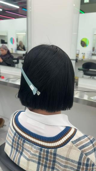 ショート カラー ヘアアレンジ 縮毛矯正🤍 韓国ヘア/ひかりのヘアスタイル