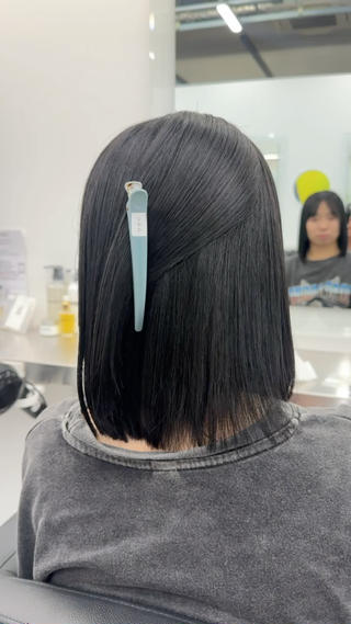 ミディアム カラー ヘアアレンジ 韓国ボブ🤍 縮毛矯正/ひかりのヘアスタイル