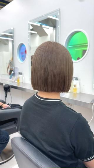 ショート カラー ヘアアレンジ 縮毛矯正🤍 韓国ヘア/ひかりのヘアスタイル