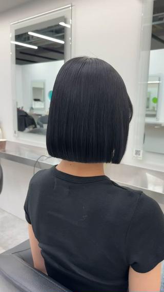 ショート カラー ヘアアレンジ 縮毛矯正🤍 盛れるボブ/ひかりのヘアスタイル