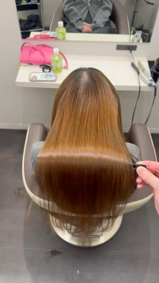 ロング カラー ヘアアレンジ 韓国ボブ🤍 縮毛矯正/ひかりのヘアスタイル