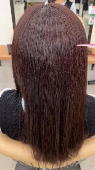 ロング ボブ/縮毛矯正/艶髪 /さのまなみのヘアスタイル