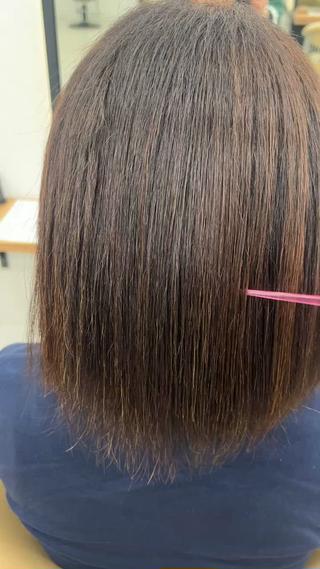 セミロング ボブ/縮毛矯正/艶髪 /さのまなみのヘアスタイル
