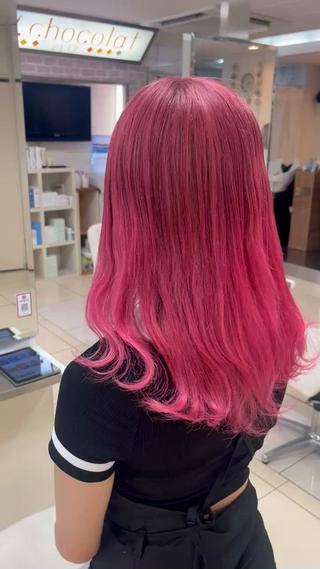 ブリーチ一回ピンク! 