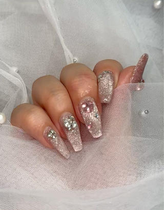 キラキラフラッシュネイルです️️ 