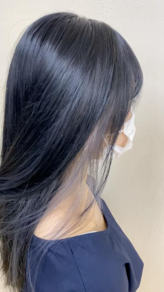 ロング カラー ダブルカラー 韓国ヘアKYONのヘアスタイル