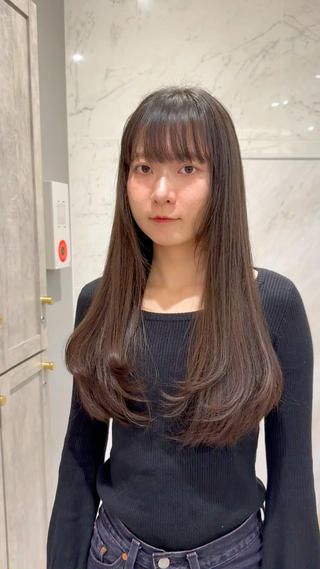 ロング かどたはるな レイヤー/パーマのヘアスタイル