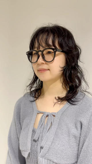 セミロング パーマ かどたはるな レイヤー/パーマのヘアスタイル