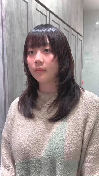 ロング かどたはるな レイヤー/パーマのヘアスタイル