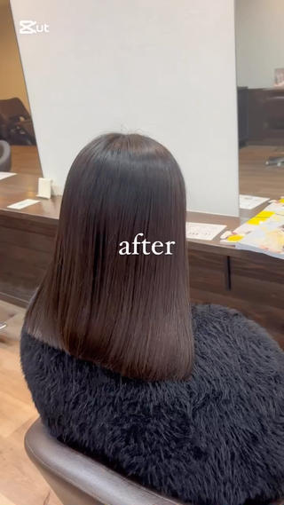 ワンレングスカット！
まとまり感 