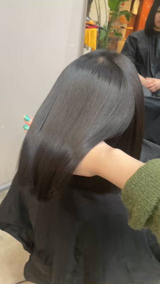 ""地毛風"ストレート（縮毛矯正） 
