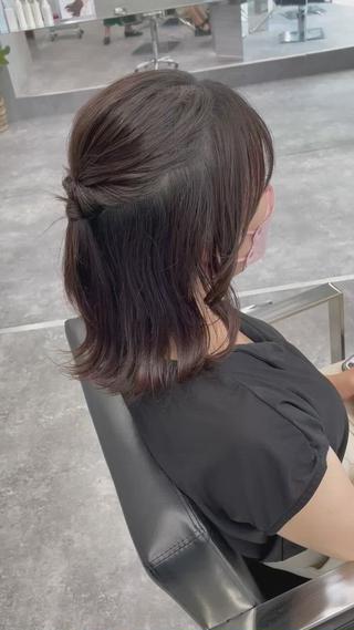 ミディアム ヘアアレンジ 口コミ高評価✨ 安達ももかのマツエク・マツパデザイン