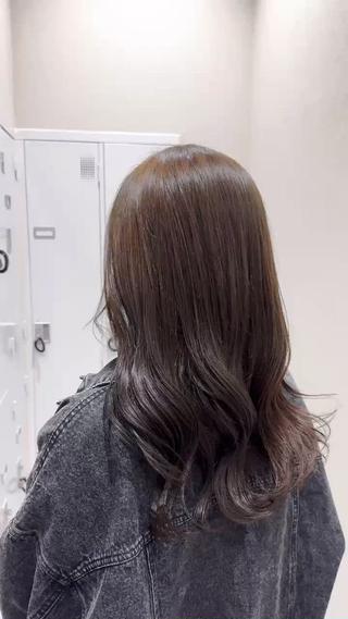 ロング カラー 透明感|ストレート| クロスパーマ|はるかのヘアスタイル