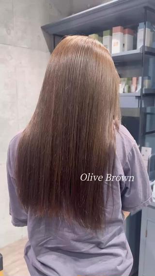 ロング カラー 透明感|ストレート| クロスパーマ|はるかのヘアスタイル