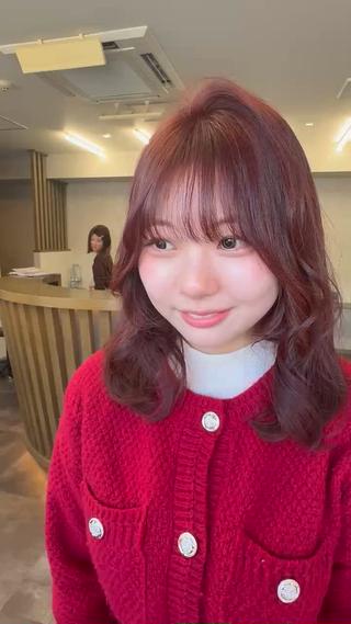 カラー 博多ブリーチ× 透明感/縮毛矯正のヘアスタイル