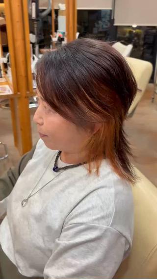 ミディアム ROOF 用賀所属・しみず ちかえのヘアスタイル