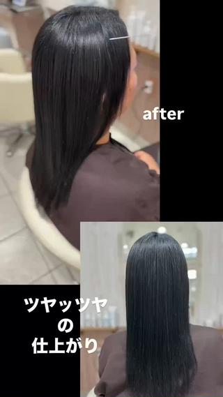 ロング 高槻裕二 ショートボブ縮毛矯正のヘアスタイル
