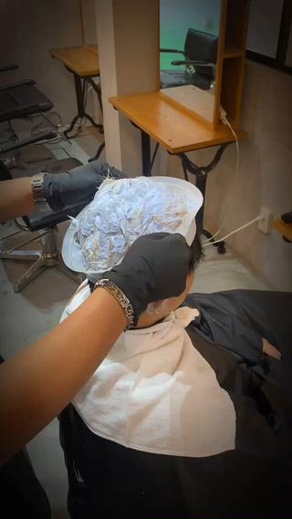 ショート カラー パーマ メンズパーマ/ メッシュ😎タクミのヘアスタイル