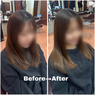 梅雨の時期に広がらない髪にしませんか？
sins酸性ストレートで柔らかく自然な仕上がりに！ 